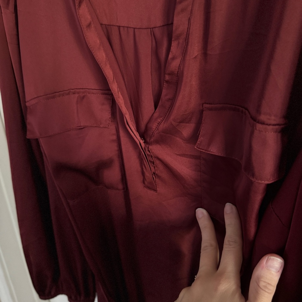 Studio by Torrid Burgundy Shirt Dress – Size 1 (Fits Like XL/14–16) - Picture 7 of 9